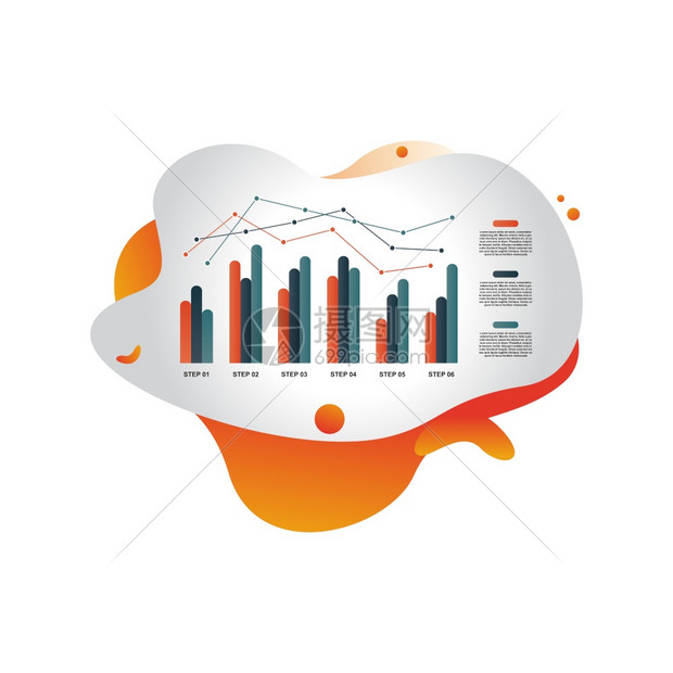 插画 背景素材 网状物 抽象形状梯度统计商业信息.