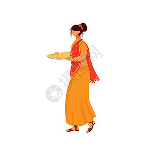 穿着传统服装的印度妇女图片