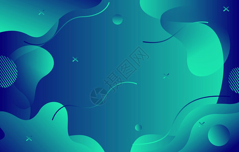 色梯度流体液几何动态形状背景图片