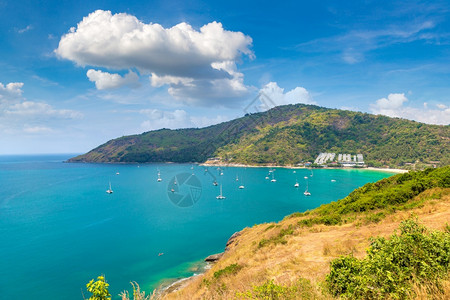 夏日泰国普吉的全景图片