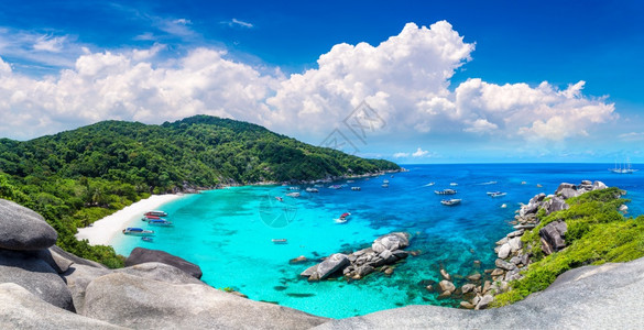 夏季日泰国西米兰岛热带景观全图片