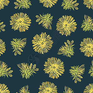 黄色植物矢量元素背景图片