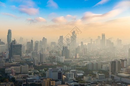 夏夜的Bangko空中风景图片