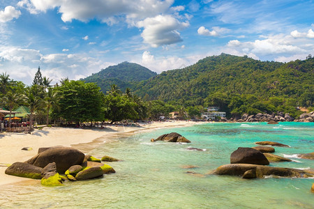 夏日在泰国的高萨美水岛银色海滩图片