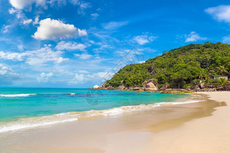 夏日在泰国的高萨美水岛银色海滩图片