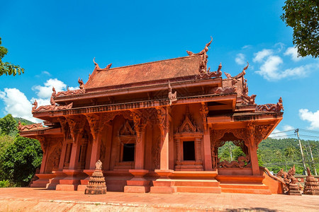 红庙夏日在泰国沙木岛Thailnd图片