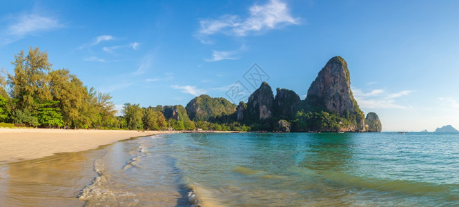 南怡岛夏日的海滨喀拉比泰王国背景