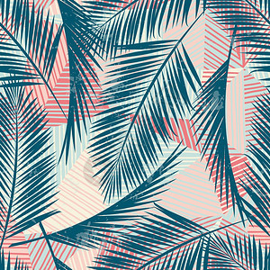 抽象热带植物艺术背景设计背景图片
