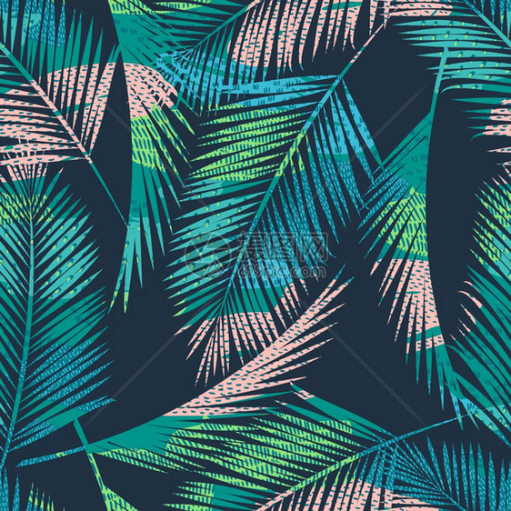 抽象热带植物艺术背景设计图片