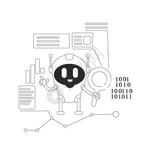 用于网络设计的2d卡通字符商业分析网站开发自动软件创意图片