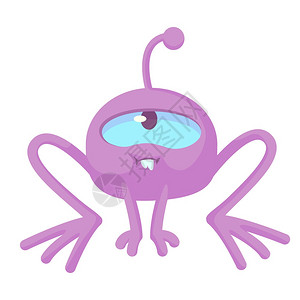 紫色外星人图片素材