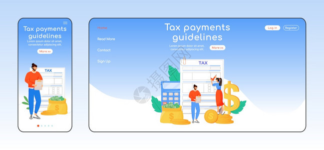 用户服务移动和Pc主页布局征税一页网站u金融扫盲网页跨平台设计图片