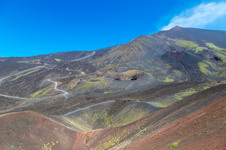 在一个美丽的夏日里以西意大利的火山等量图片