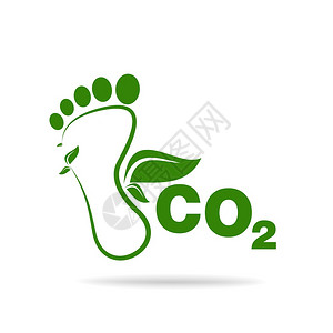 CO2足迹概念符号图标矢量说明图片