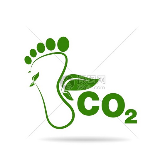 CO2足迹概念符号图标矢量说明图片