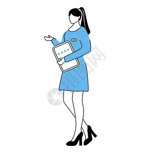 攀登的人】,服务人员招待酒店管理卡通人物白色插图插画