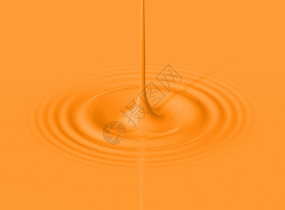 橙色奶昔喷洒和波纹3d插图橙色奶昔和波纹图片