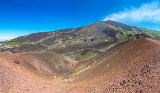 在一个美丽的夏日里以西意大利的火山等量图片