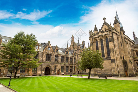 格拉斯哥大学苏格兰一个美丽的夏日苏格兰统一王国图片