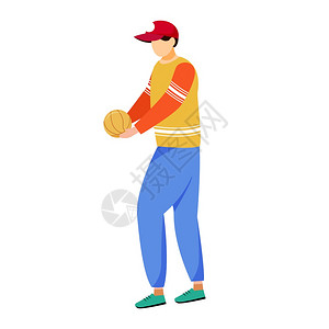 运动队成员教练白人背景的孤立卡通人物教练活跃休闲体育培训行使设计