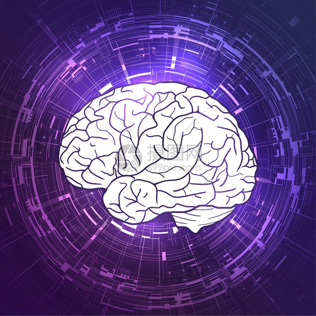 手绘人类大脑