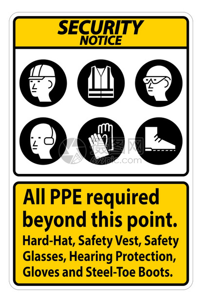 硬帽安全背心眼镜听力保护图片