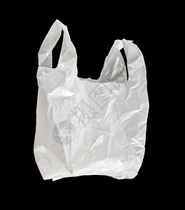 隔离的白塑料袋黑背景隔离的白塑料袋图片