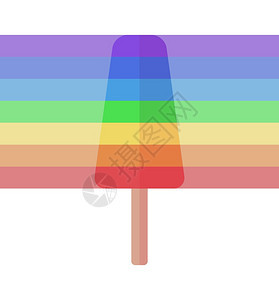 彩虹冰淇淋插画图片