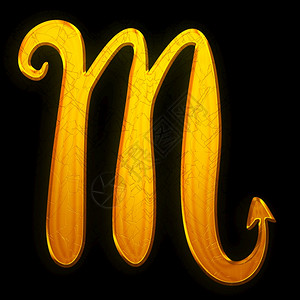 装饰的金色占星学zodiac符号天蝎图解图片素材