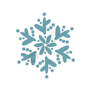 冬天 花雪手画蓝色基督古年风雪花手画蓝色古年风雪花插画