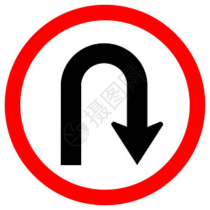 直击在白色背景矢量插图eps上隔离的右转交通标志10插画