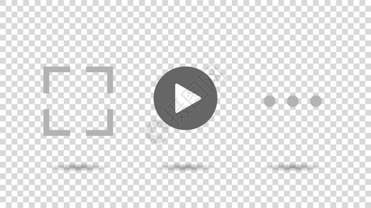 在透明背景上播放视频在矢量上签名播放符号插图图片