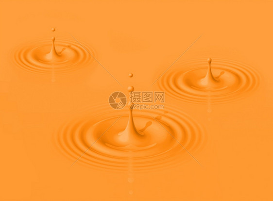 橙色奶昔喷洒和波纹3D插图橙色奶昔和波纹图片