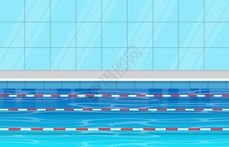 健身房游泳池矢量游泳池插图插画