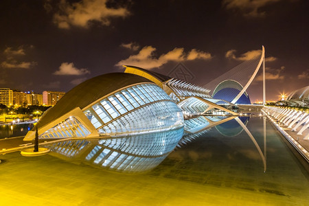 ValenciSpnJuly2由Santigocltrv建筑师设计的艺术和科学城市2014年7月日西班牙ValenciSpn图片