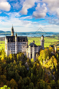 中士文斯坦城堡夏季在德国图片