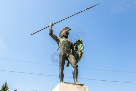 斯巴达的国王列奥尼斯的雕像夏日冰霜图片