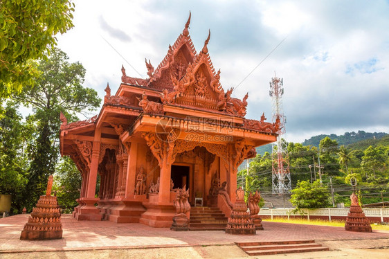 红庙夏日在泰国沙木岛Thailnd图片