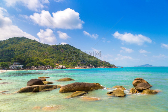 夏日在泰国的高萨美水岛银色海滩图片