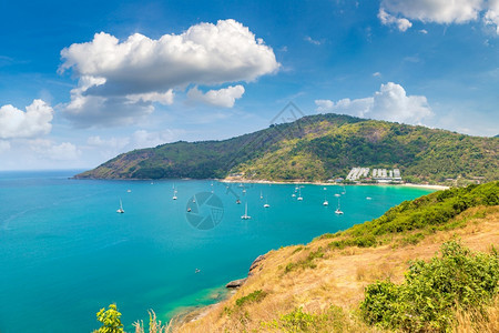 夏日泰国普吉的全景图片