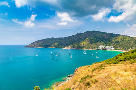 夏日泰国普吉的全景图片