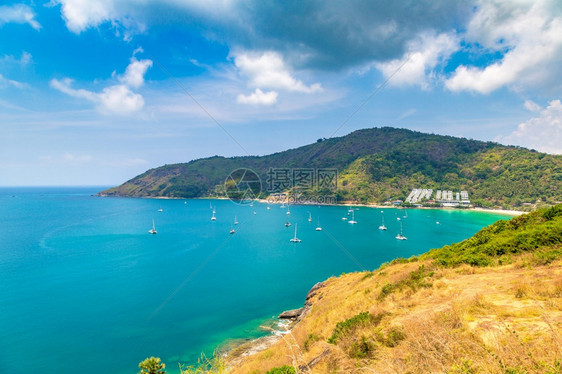 夏日泰国普吉的全景图片