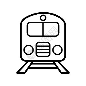 白色圆头火车运输设计模板矢量图图片