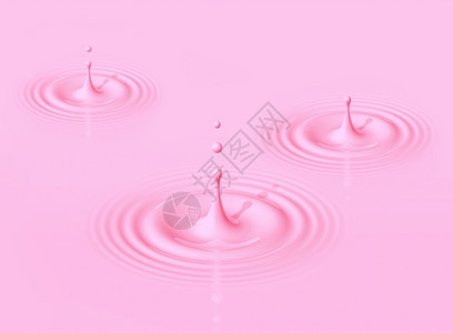 粉红色的草莓奶水喷洒和波纹3个插图粉红色的草莓牛奶和波纹图片