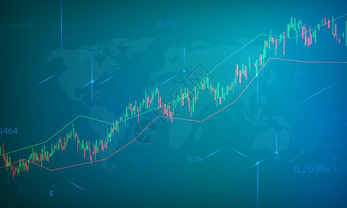 含有图表商业和金融概念及报告抽象技术通信概念矢量背景的经济图表图片