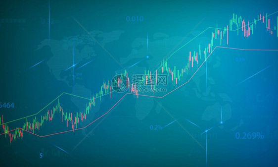 含有图表商业和金融概念及报告抽象技术通信概念矢量背景的经济图表图片