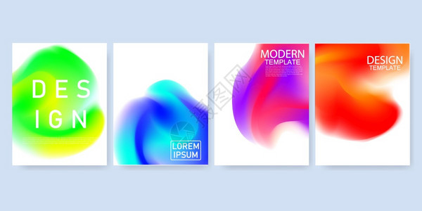 用于您图形色彩多设计小册子布局设计模板的抽象型化多彩梯度背景a4概念图片