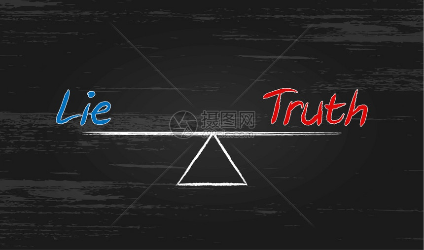 在真理和谎言的尺度上概念矢量说明