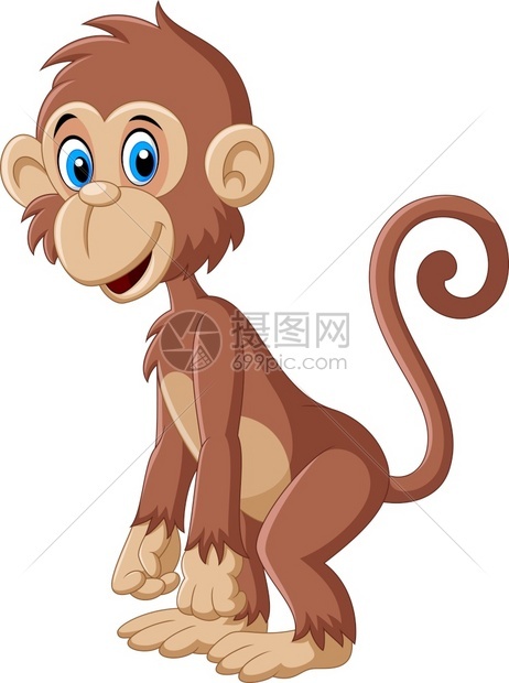 卡通可爱猴子装扮图片