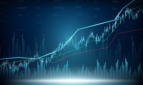 矢量图表含有图表商业和金融概念及报告抽象技术通信概念矢量背景的经济图表背景